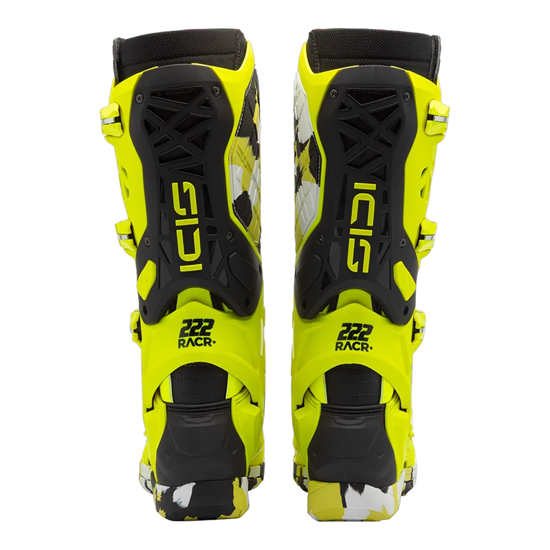 Sidi Crossair X motorcycle boots RACR001 Fluo Yellow, rear view