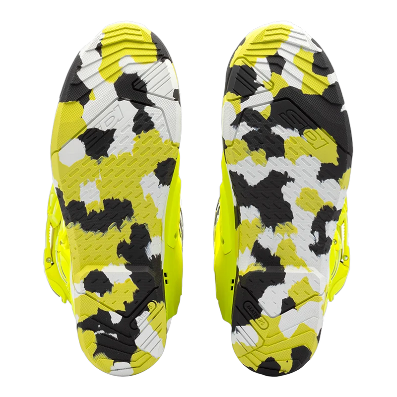 Sidi Crossair X motorcycle boots RACR001 Fluo Yellow, sole detail