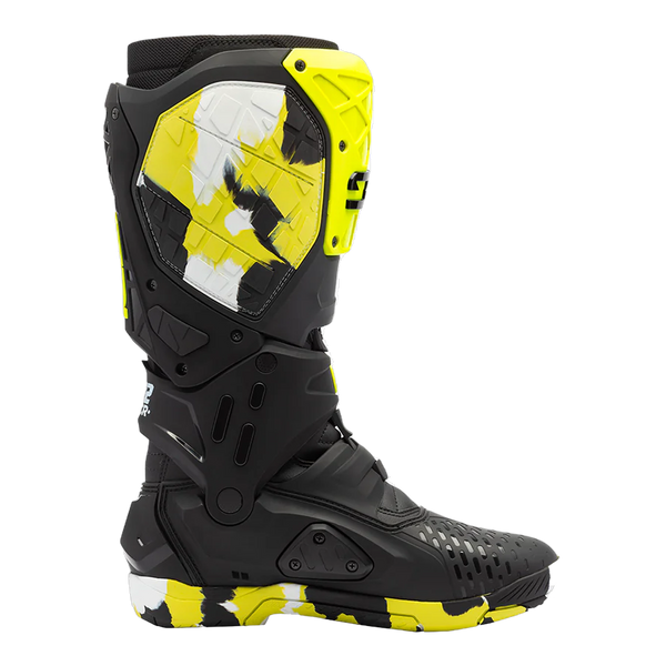 Sidi Crossair X motorcycle boots RACR002 Fluo Yellow/Black, side profile