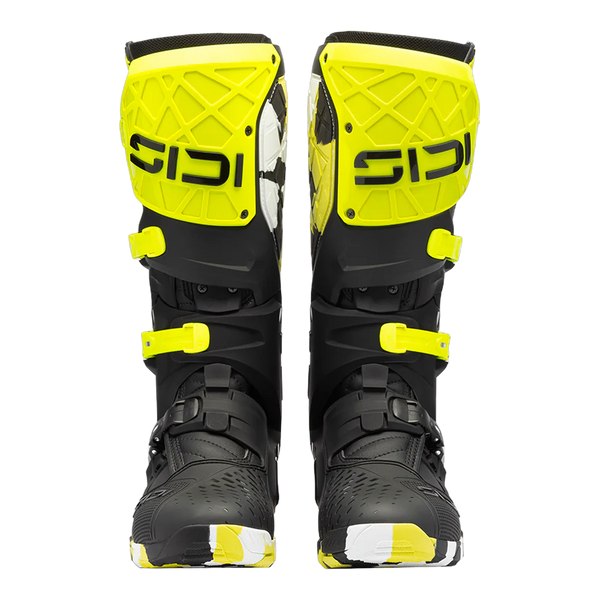 Sidi Crossair X motorcycle boots RACR002 Fluo Yellow/Black, front view