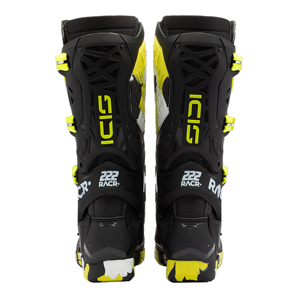 Sidi Crossair X motorcycle boots RACR002 Fluo Yellow/Black, rear view