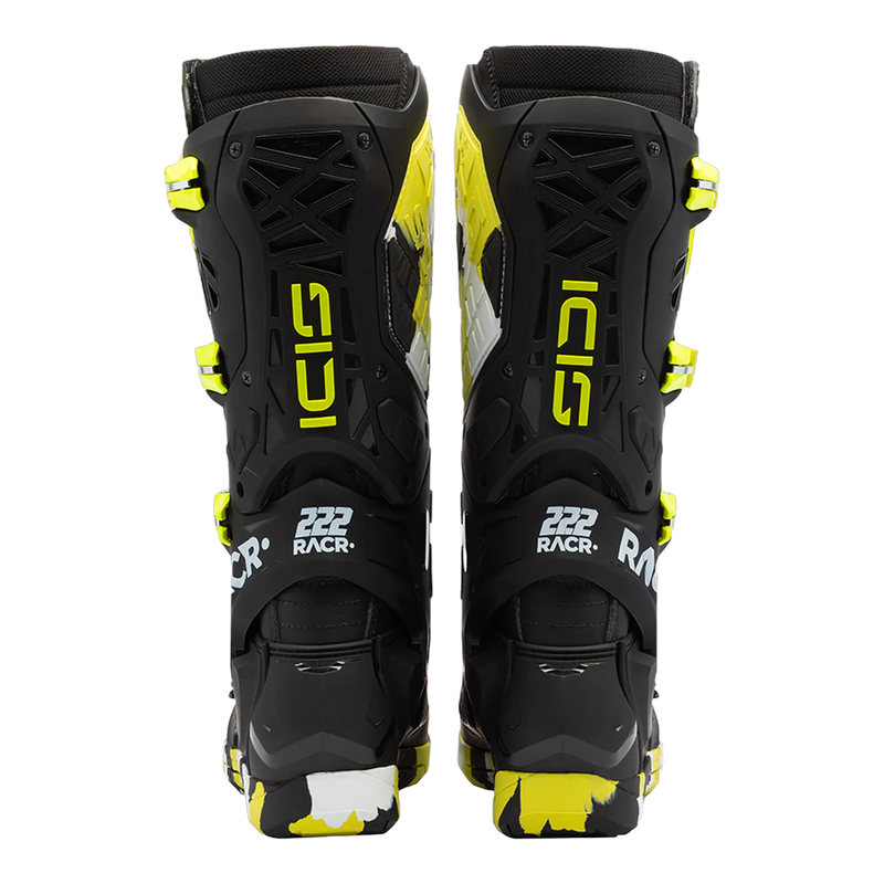 Sidi Crossair X motorcycle boots RACR002 Fluo Yellow/Black, rear view