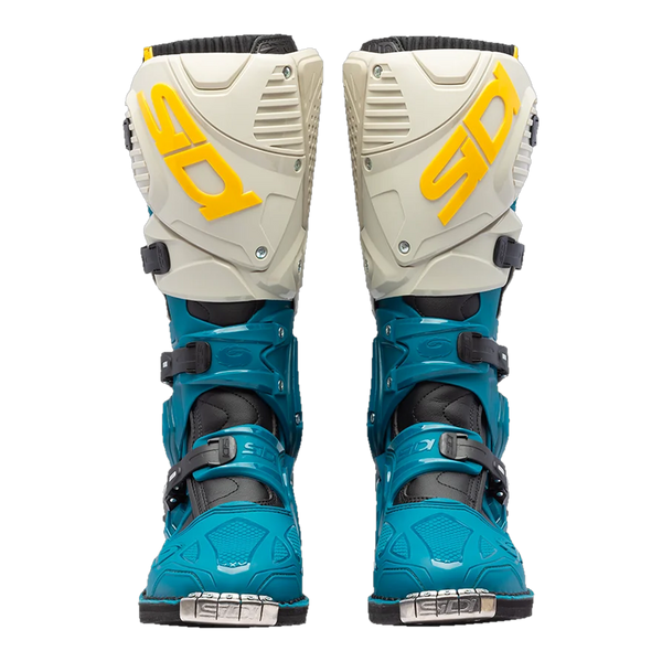 Sidi Crossfire 3 motorcycle boots Sand/Legion Blue, front view