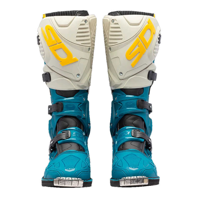 Sidi Crossfire 3 motorcycle boots Sand/Legion Blue, front view
