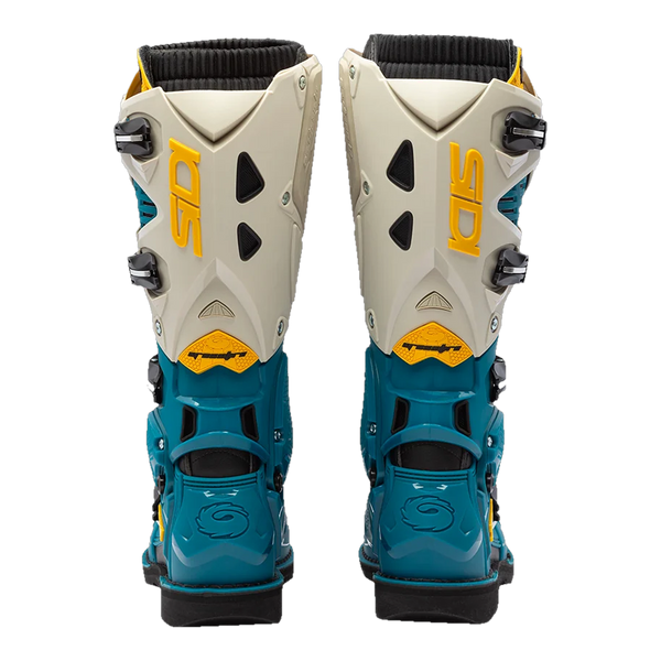 Sidi Crossfire 3 motorcycle boots Sand/Legion Blue, rear view