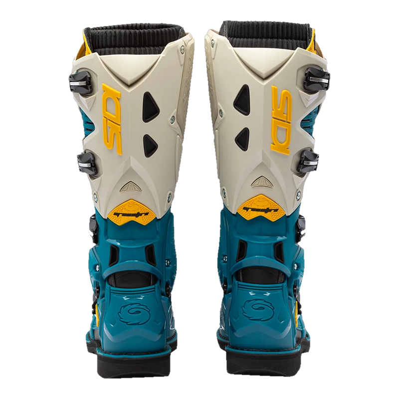 Sidi Crossfire 3 motorcycle boots Sand/Legion Blue, rear view