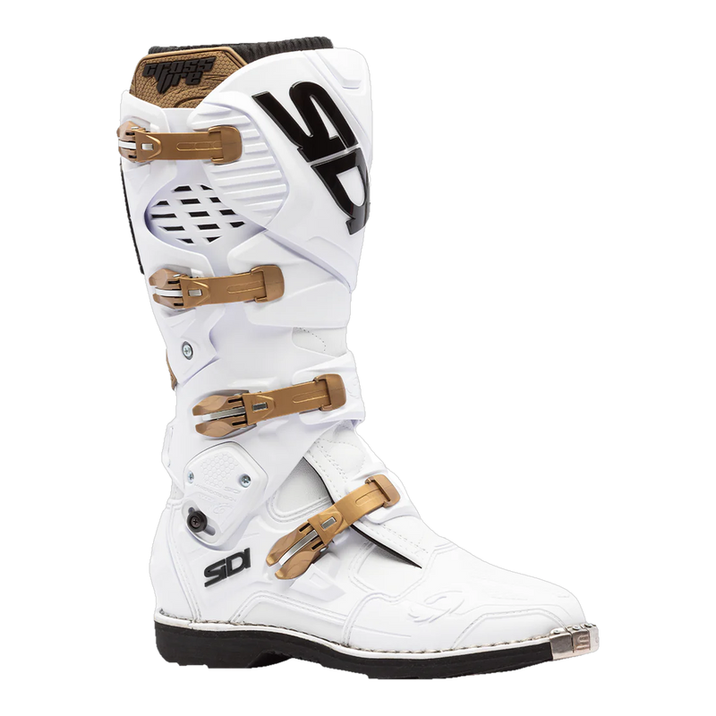 Sidi Crossfire 3 motorcycle boots White/Bronze, three-quarter view