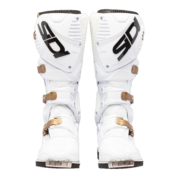 Sidi Crossfire 3 motorcycle boots White/Bronze, front view