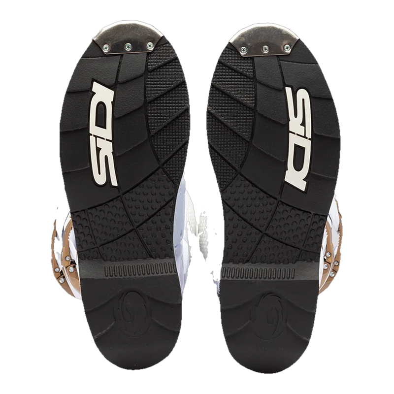 Sidi Crossfire 3 motorcycle boots White/Bronze, sole detail