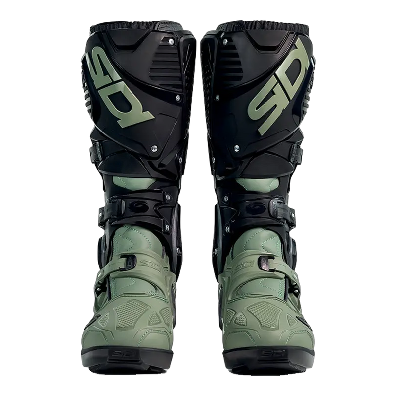 Sidi Crossfire 3 SRS motorcycle boots Army/Black, front view