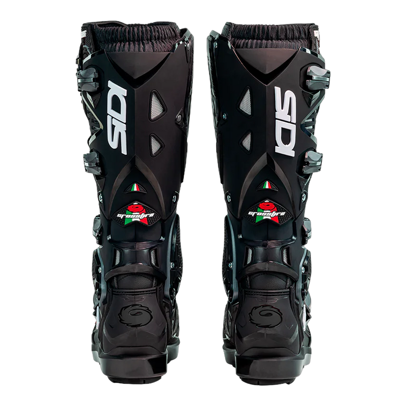 Sidi Crossfire 3 SRS motorcycle boots Black, rear view