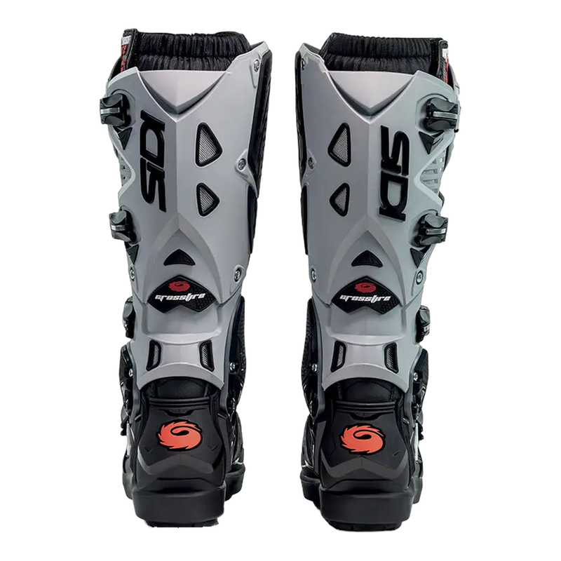 Sidi Crossfire 3 SRS motorcycle boots Black/Ash, rear view