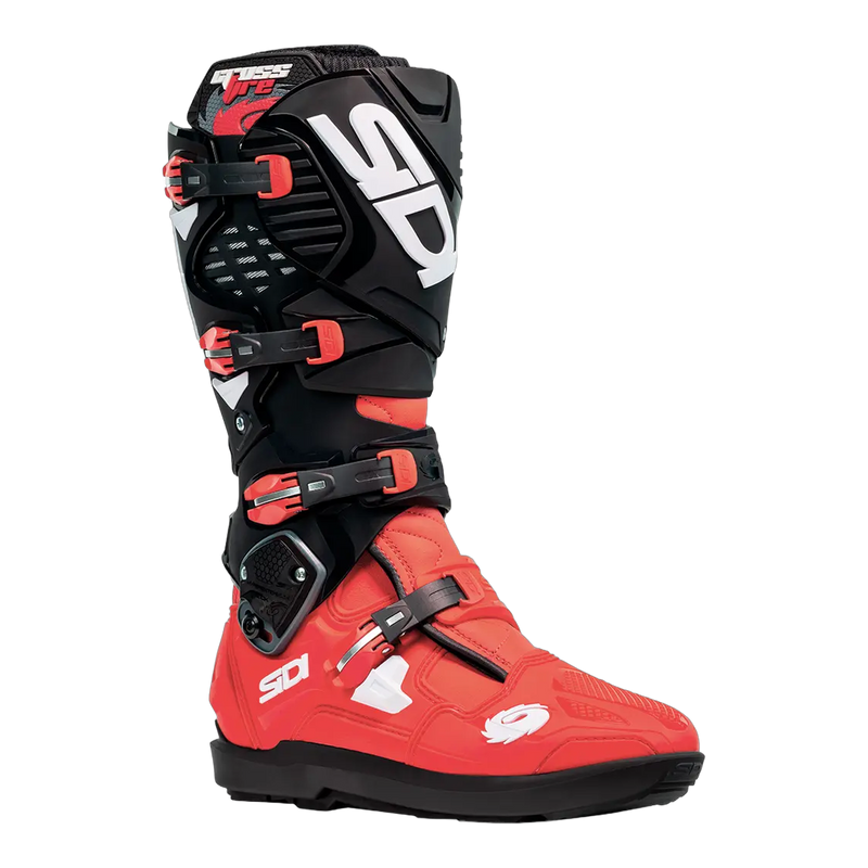 Sidi Crossfire 3 SRS motorcycle boots Red/Black, three-quarter view