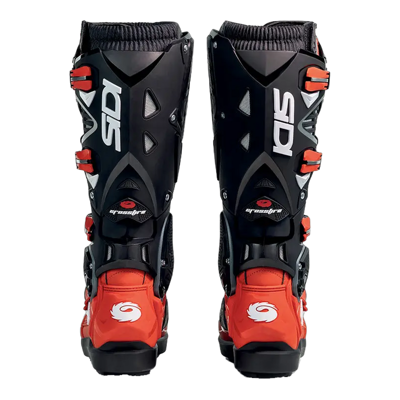 Sidi Crossfire 3 SRS motorcycle boots Red/Black, rear view