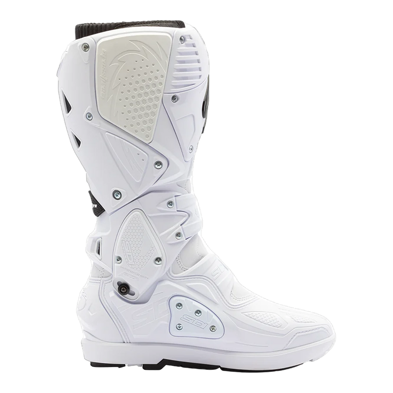 Sidi Crossfire 3 SRS motorcycle boots White/Black, side profile