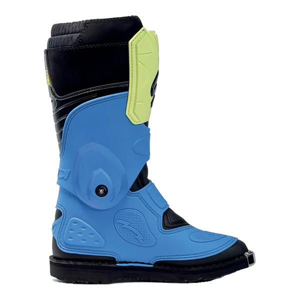 Sidi Flame Kids' Motorcycle Boots Light Blue 389, three-quarter view