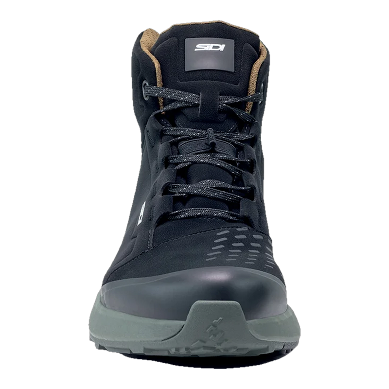 Sidi Nucleus Suede WP riding shoes Black/Ivy, front view