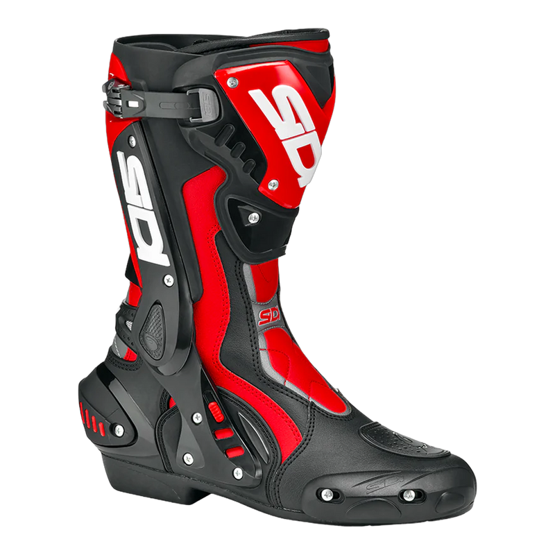 Sidi ST Motorcycle Boots Black/Red 105, three-quarter view