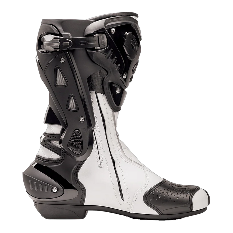 Sidi ST Motorcycle Boots White/Black 203, three-quarter view