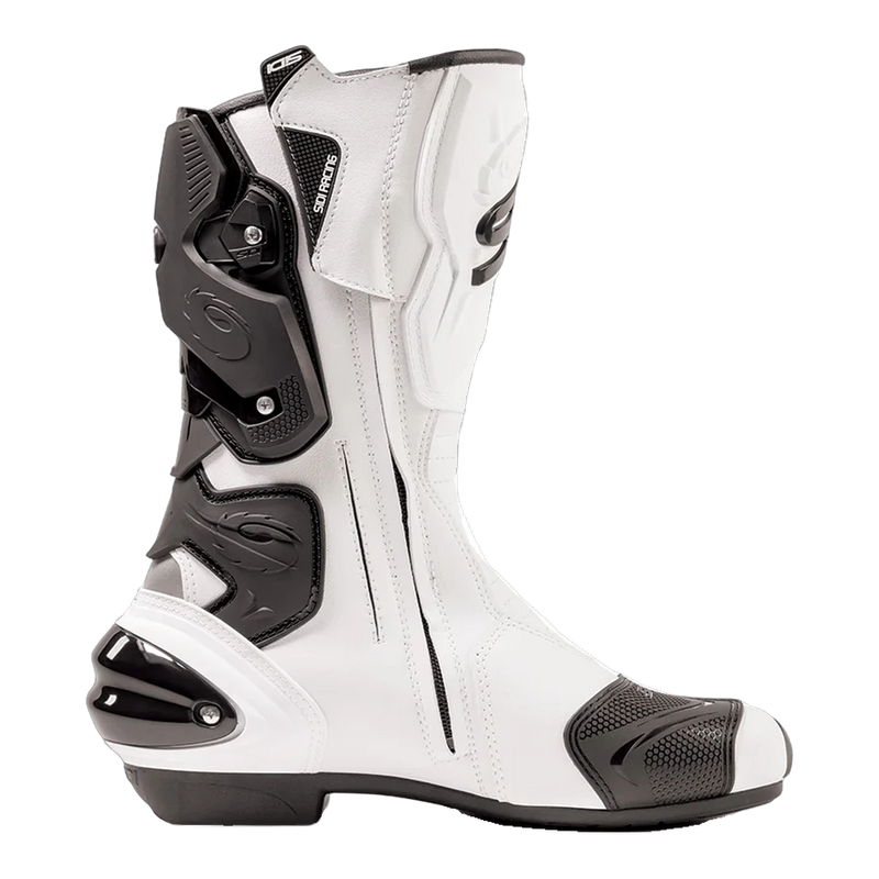 Sidi Vertigo 2 Motorcycle Boots White/Black 203, three-quarter view