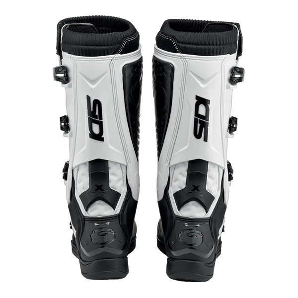 Sidi X-Power SC Motorcycle Boots Black/White 104, rear view