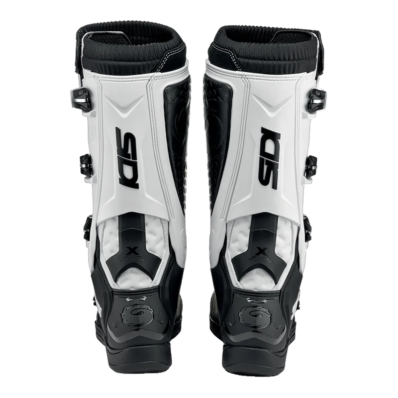 Sidi X-Power SC Motorcycle Boots Black/White 104, rear view