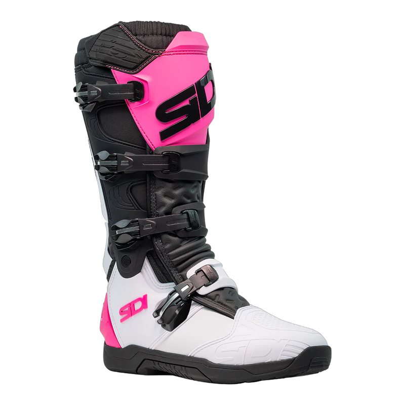 Sidi X-Power SC Motorcycle Boots White/Black/Pink 256, side profile