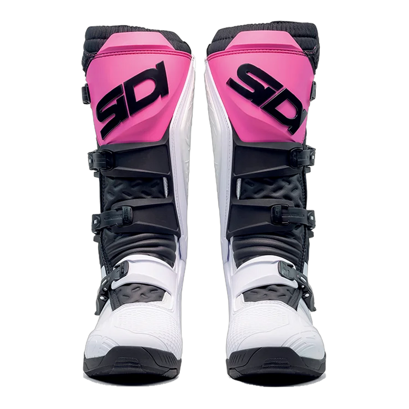 Sidi X-Power SC Motorcycle Boots White/Black/Pink 256, front view