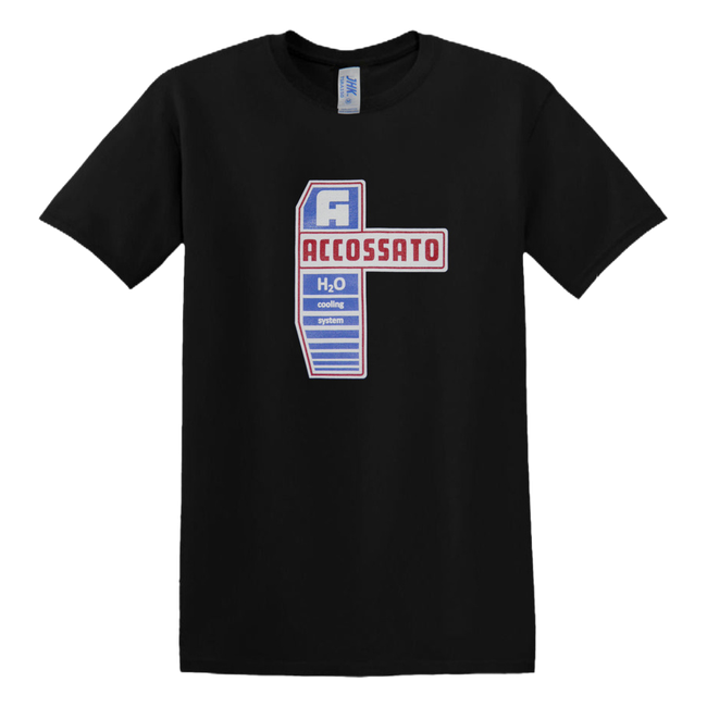 Accossato Vintage T-Shirt, 100 % Cotton, Black