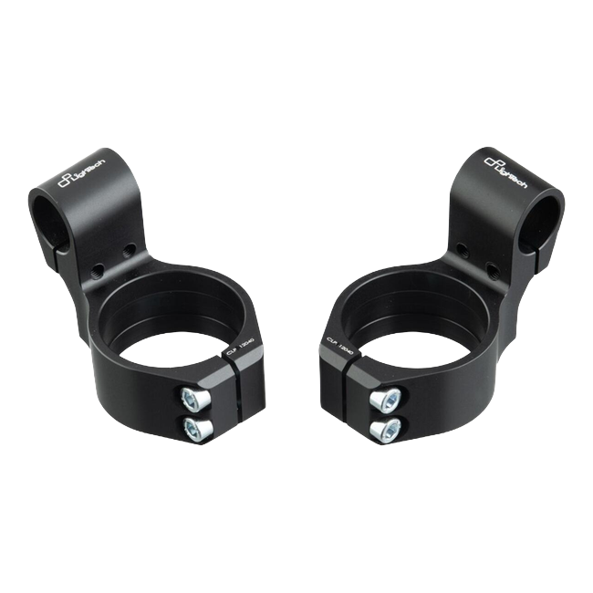 LighTech CLP412040 clip-on handlebars in black for motorcycle – product view