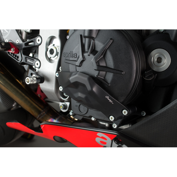 LighTech ECPAP002 billet case protector for Aprilia RSV4 – fitted to the bike 2