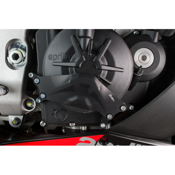 LighTech ECPAP002 billet case protector for Aprilia RSV4 1100 Factory – fitted to the bike 3