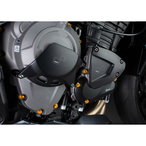 LighTech ECPTR007 billet case protector for Triumph SPEED TRIPLE 1200 RS – fitted to the bike 3