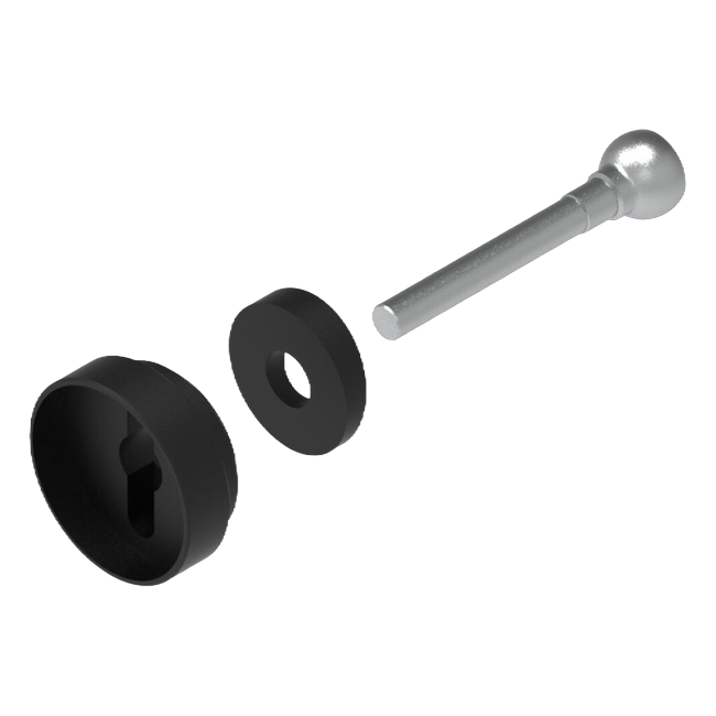 LighTech KPL313 lever guard adapter in black for Aprilia TUONO V4 1100 – product view