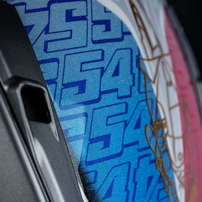 Shoei X-SPR PRO helmet in Toprak Razgatlıoğlu Replica 2025 gloss blue livery
