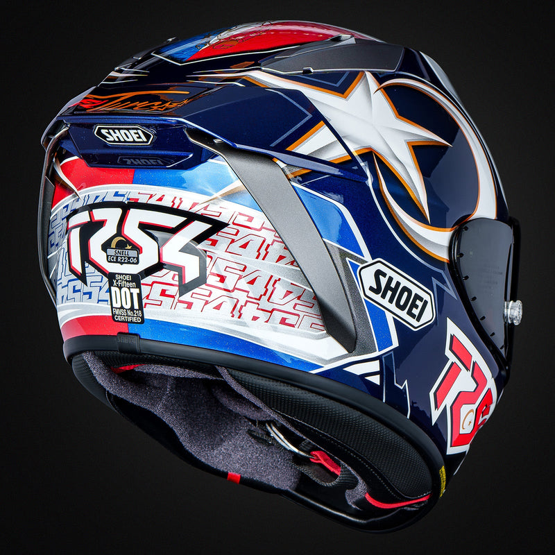 Shoei X-SPR PRO helmet in Toprak Razgatlıoğlu Replica 2025 gloss blue livery